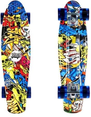 3) DINBIN Highly Flexible Skateboard with Rebound PU Wheels