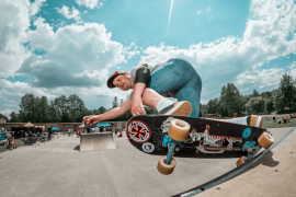 Longboarding at a Skatepark