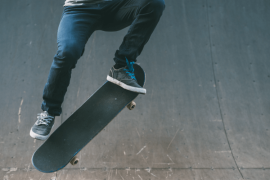 Ollie on a penny board