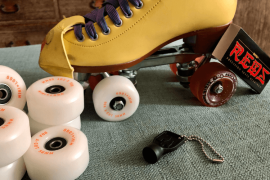 Use skateboard wheels on roller skates