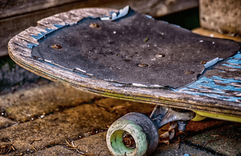Waterlogged Skateboard